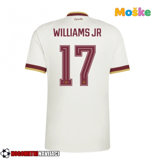 Moške Nogometnih dresov Španija Nico Williams #17 Gostujoči SP 2026 Kratki rokavi Moške Nogometnih dresov Španija Nico Williams #17 Gostujoči SP 2026 Kratki rokavi